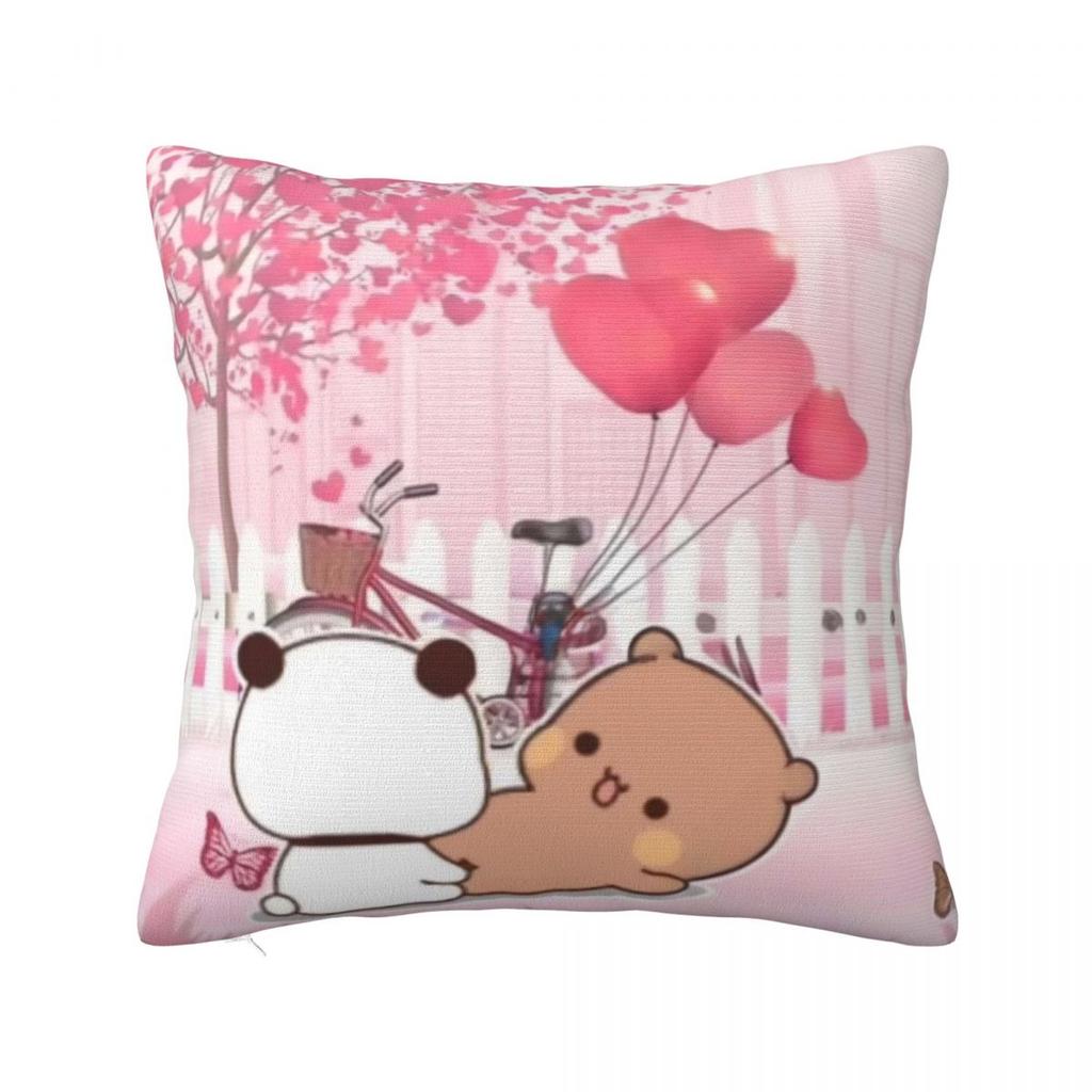 Bubu & Dudu Heart Love Pillow Cover Cute Funny Pillow Case For Sofa Bedroom Home Decor Cushion Cover Soft Graphic Pillowcases