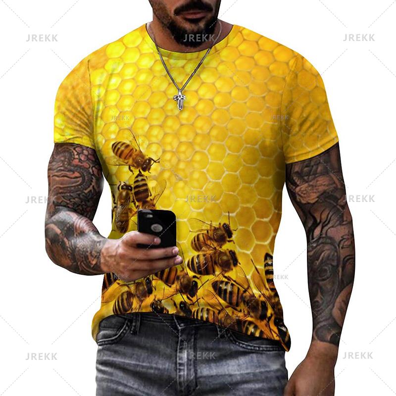 3D printed T-shirt for summer men's casual T-shirt