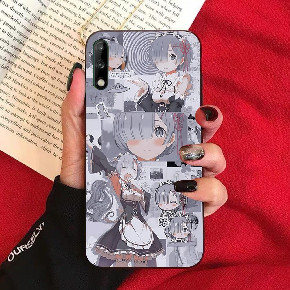 ReZERO Ram Rem Phone Case For Huawei Honor 10 Lite 9 20 7A 9X 30 50 60 70 Pro Plus Soft Silicone Cover