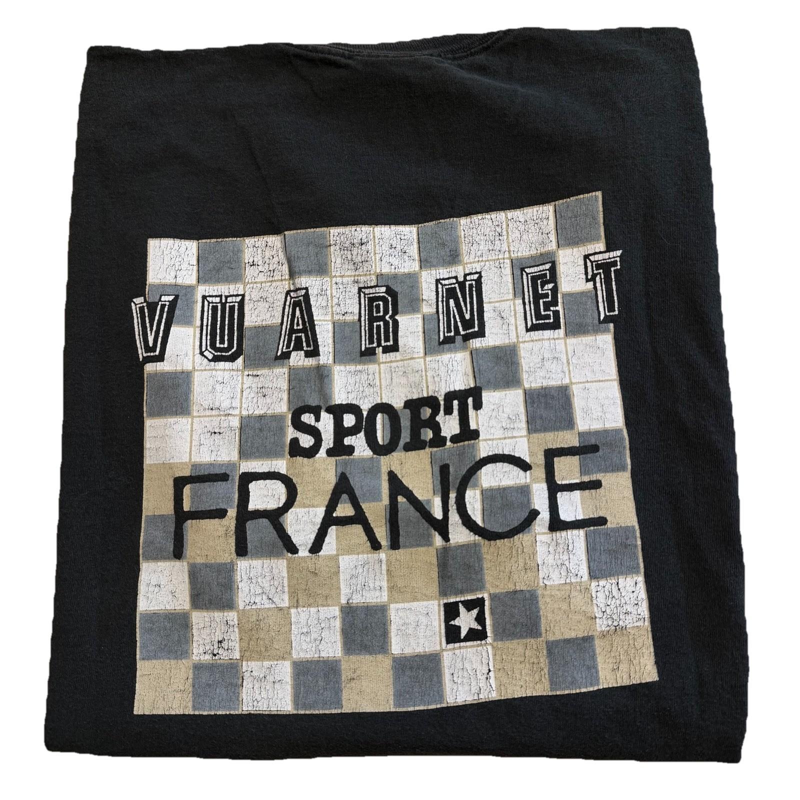 Vintage 90s Vuarnet France T Shirt Single Stitch Black Size XL Made In USA Unisex T-Shirt L