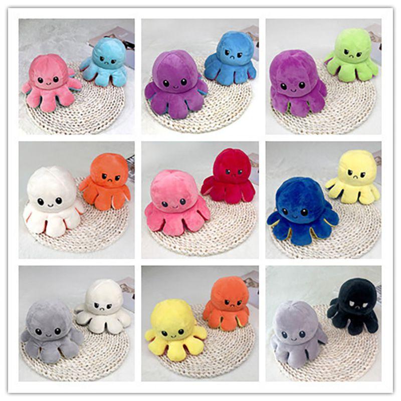 Adorable Double-sided Flip Reversible Octopus Plush Toy For Kids Soft And Cuddly Marine Life Stuffed Animal