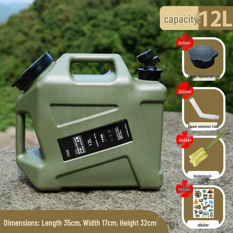 

Portable Outdoor Water Bucket with Faucet and Double Handles for Camping and Household Use