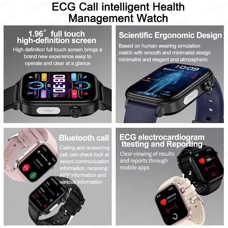 2025 New ECG+PPG Blood Fat Uric Acid Health Smartwatch Men Women Heart Rate Blood Pressure Bluetooth Call Smart Watch for IOS Android