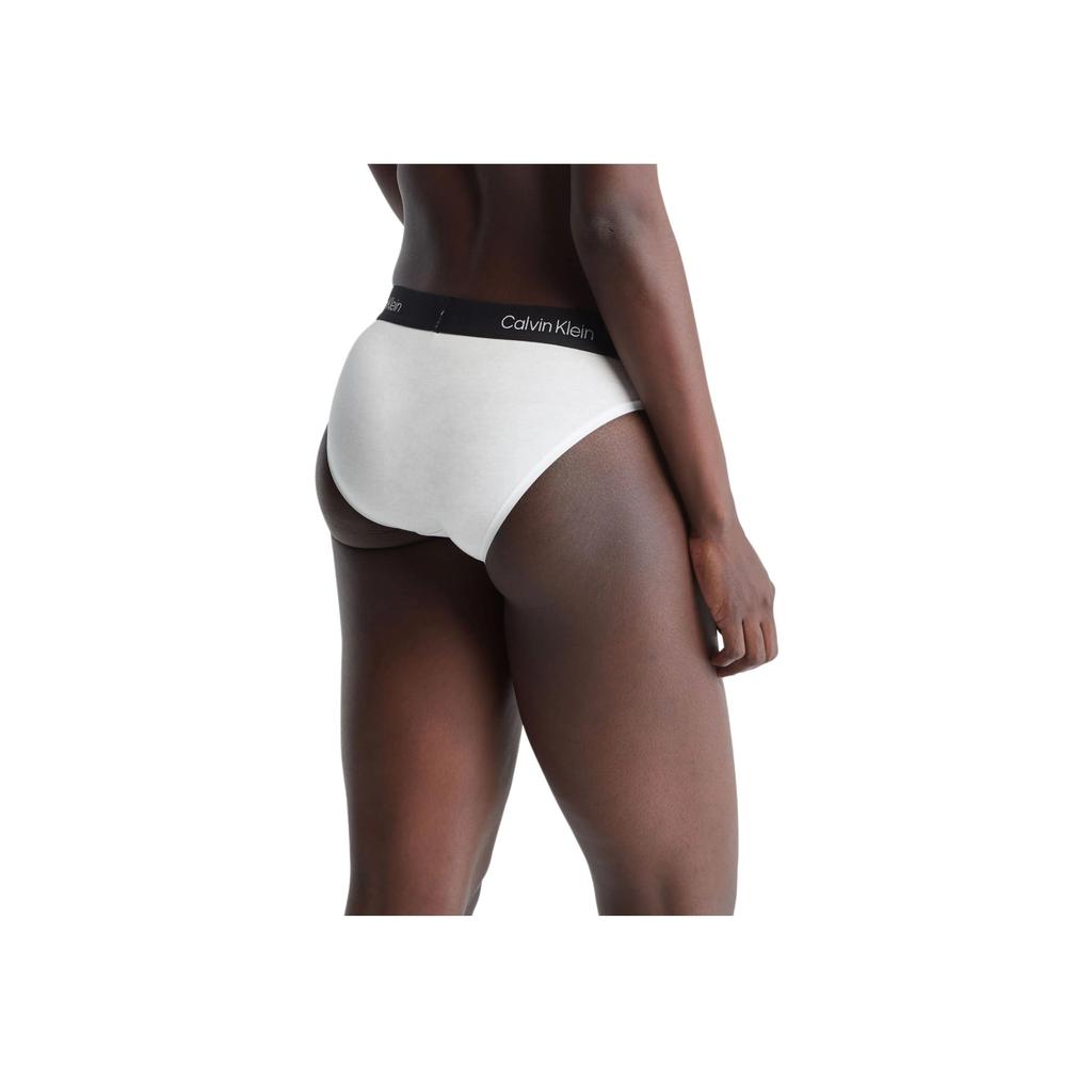 Calvin Klein Buchstaben-Jacquard Bequemes Triangel-BH Mid-Rise Unterwäsche-Set Damenunterwäsche Weiß QF7217-110+QF7222-110