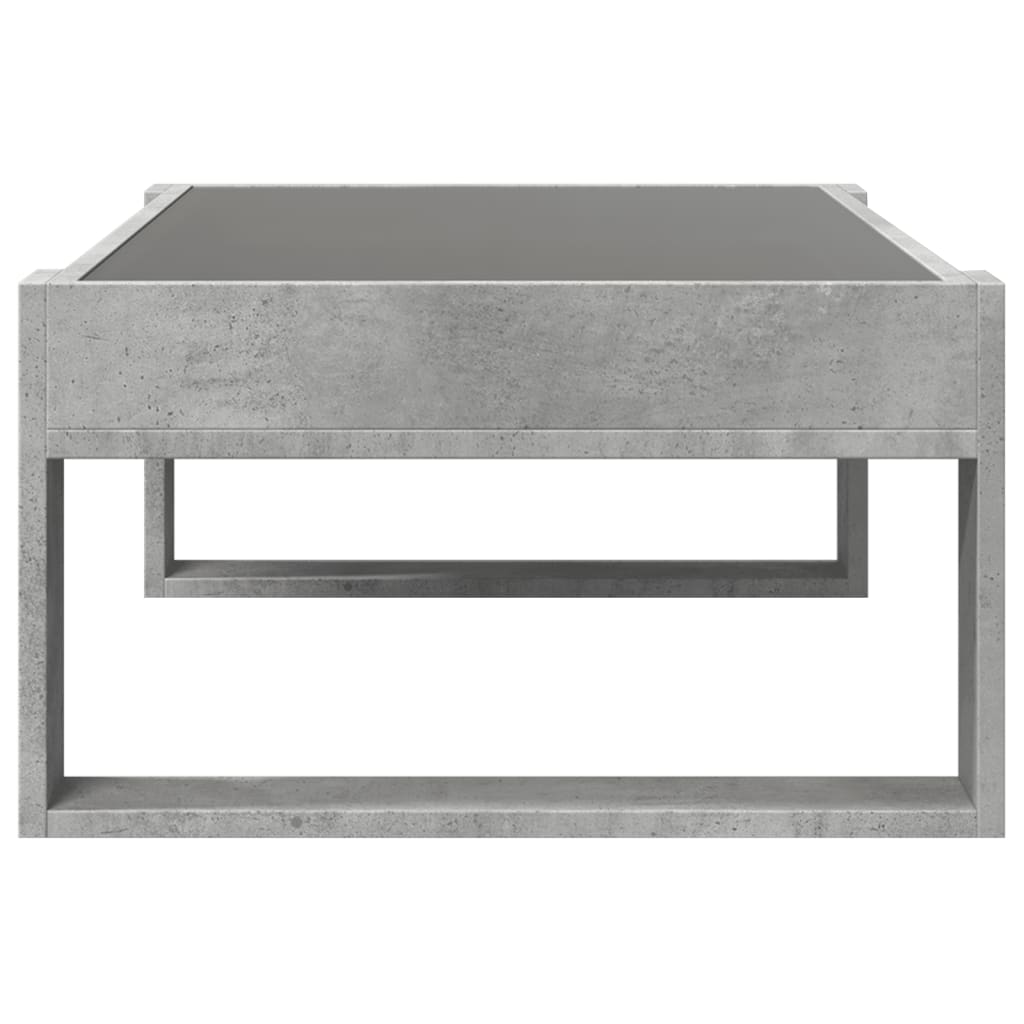 Infinity LED Coffee Table in Concrete Grey 90 x 53 x 30 cm