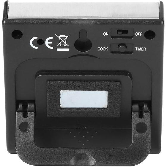 Digital Meat Thermometer for Cooking and Grilling, Food Thermometer with LCD Display and Timer, Stainless Steel Temperature Probe, Cooking