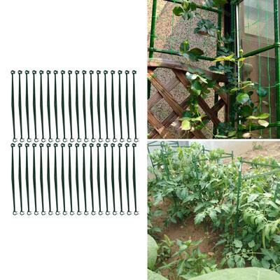36-teilige Pflanzenstabarme für Tomatenkäfige, erweiterbar, 30 cm Pflanzenstützen, Spalier-Verbindungsclips für Gartenpflanzenstäbe