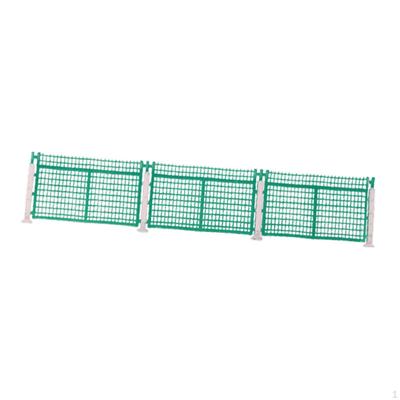 3 Pieces Model Railroad Fence HO Scale Mini Picket Rail Wire Mesh Barrier PP Material