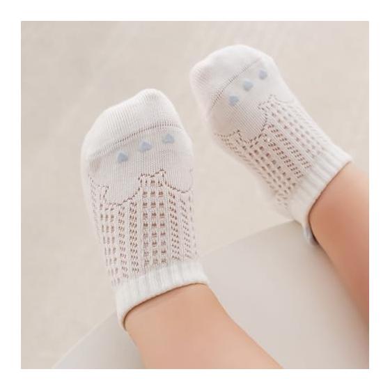 [HOOMCOOM] Baby Socks for Summer, Cute, Thin, Cotton, Non-slip, Hard To Fall Off, 3-pair Set, Baby Socks for 6 Months To 5 Years Old