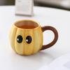 Roztomilé hrnčeky z bieleho porcelánu s tematikou ghúlov, odolná keramika, ideálne na halloweenske dekorácie alebo do kancelárie
