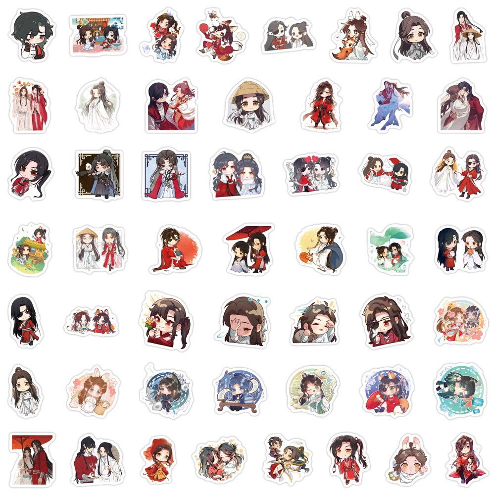 55 Cartoon Anime Tian Guan Ci Fu Stickers for DIY Stationery, Mobile Phones, and Notebooks