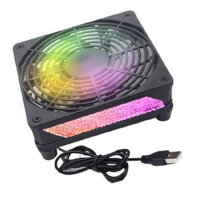 Multipurpose 120mm Cooling Fan Adjustable 5V Cooling Case Fan with LED Light Replacement Part for Receiver Accessories
