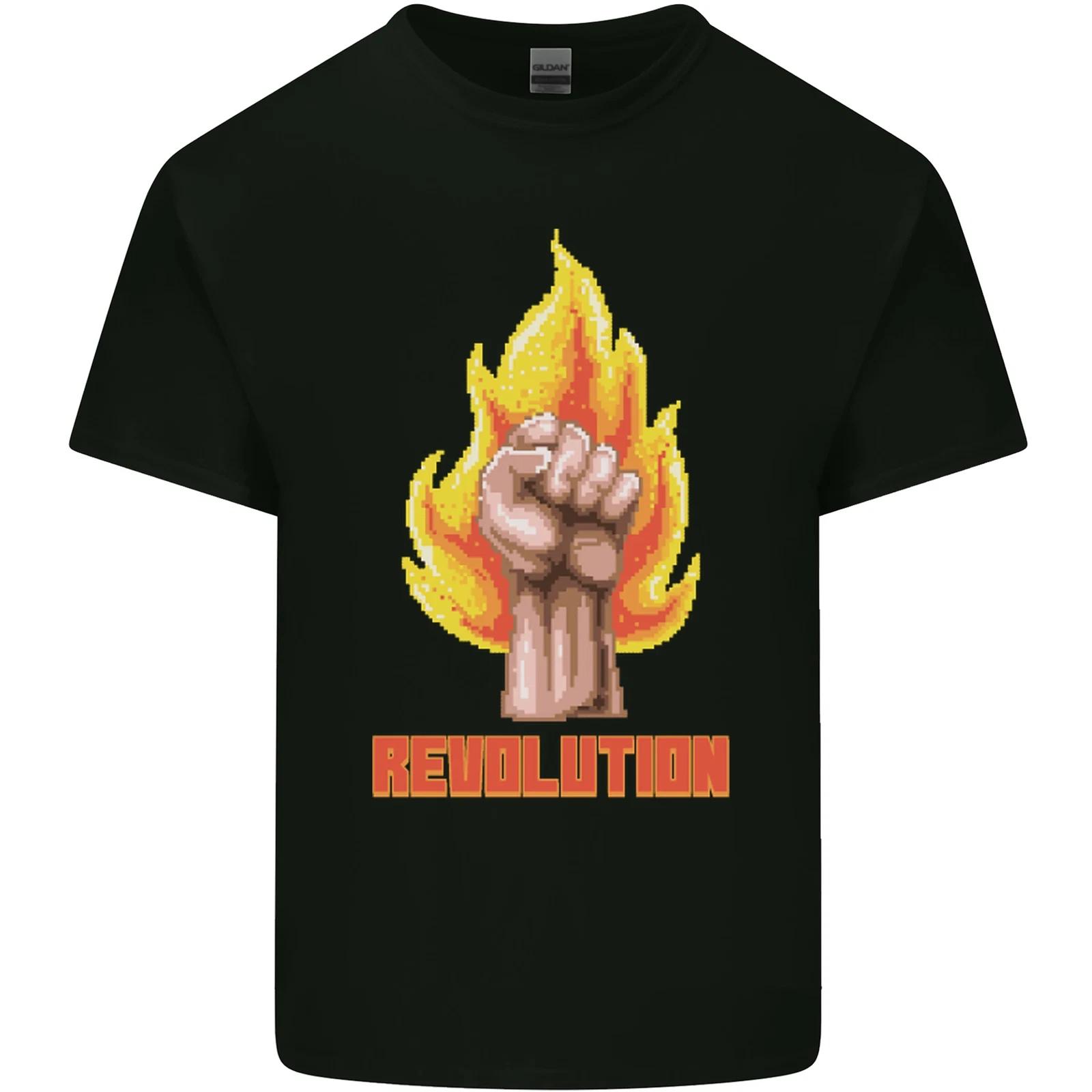 Pixelated Revolution Anarchy Anarchist 99% Kids T-Shirt Childrens XL