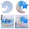 Handmade Resin Art Silicone Mold Moon Star Design Flexible Ornament Moulds Silicone Texture Perfect for Storage Dishes