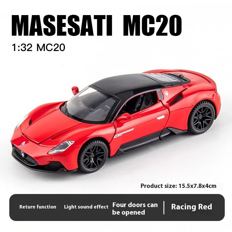 1:32 Scale MC20 Alloy Car Model W/ LED Lights & Sound Effects - Collectible Racing Toy for Kids & Adults, Perfect Gift for Car