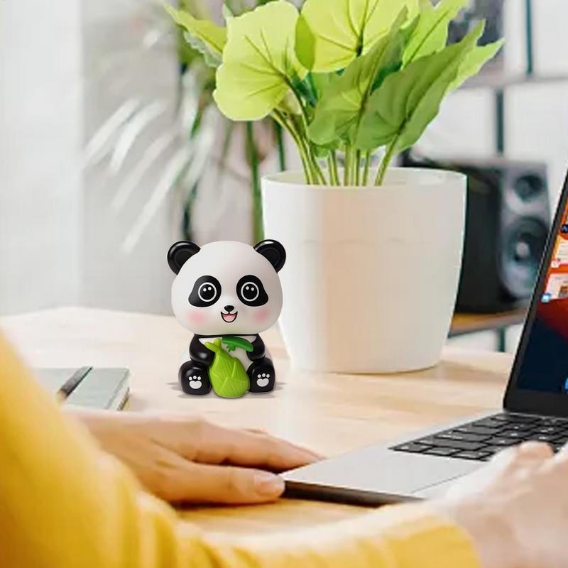 Panda Bobblehead Dashboard Decorations Cute Car Dashboard Panda Solar Powered Bobble Head Decorations  Auto Interior Ornaments