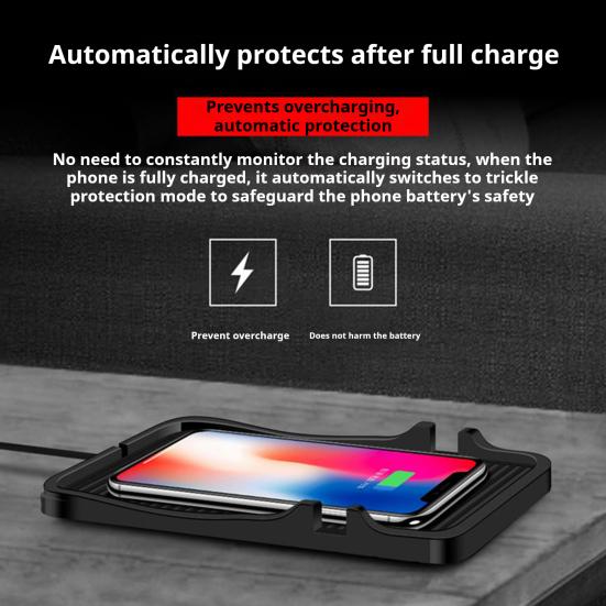 Wireless Phone Charger Car Charging Pad with Non-Slip Base IPX5 Waterproof Universal 20W Phone Cordless Charging Mat