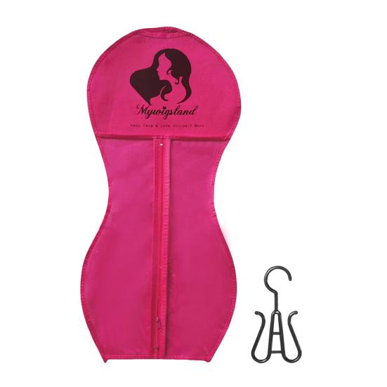 Netkaná taška na uložení paruky s věšákem, držák na příslušenství pro prodlužování vlasů, přenosná cestovní prachotěsná taška na zip, organizér na paruky