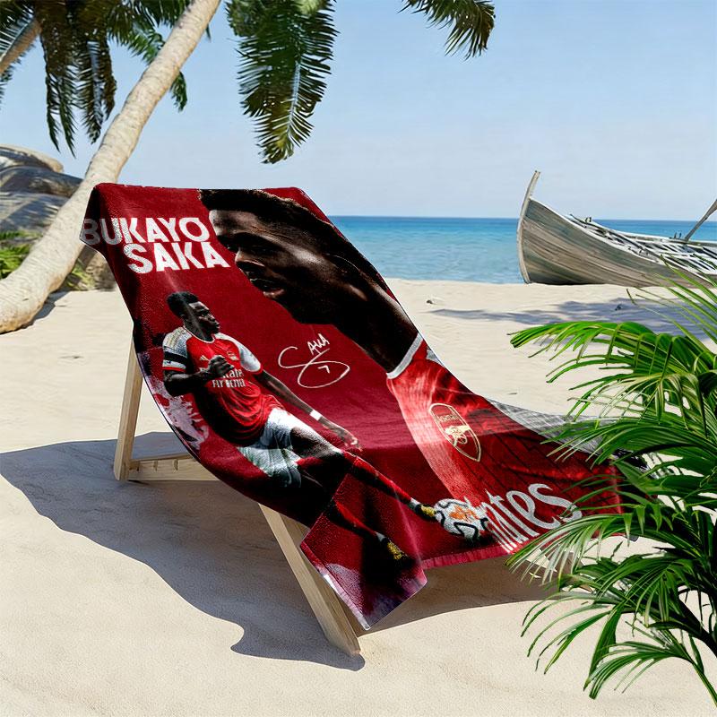 Bukayo Saka Fury Beach Towel, Large Soft Quick Dry Towel for Beach Camping Swimming