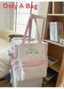 Cute Cat Pattern Crossbody Bag For Students With Embroidery And Zipper Closure
