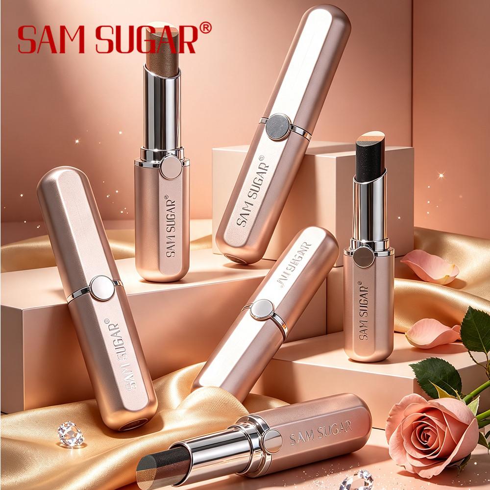 4 stuks Driekleurige Gradient Oogschaduwstick Set Waterdicht Vlekbestendig Shimmer Parelmoer Highlighter Contour Oogschaduw Pen Snelle Make-up Oog Make-up