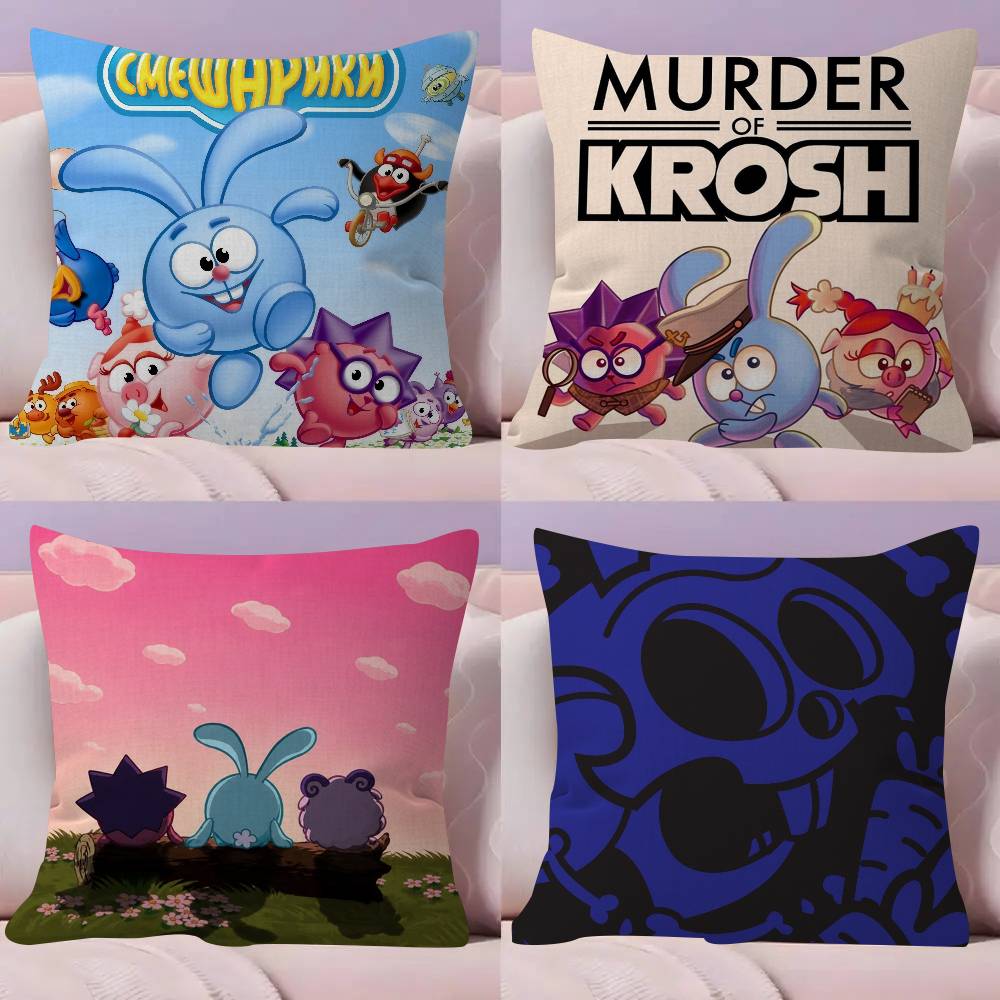 Anime Smeshariki carino Cuscino Copricuscino Federa Soggiorno Divano Arredamento Casa Personalizzato
