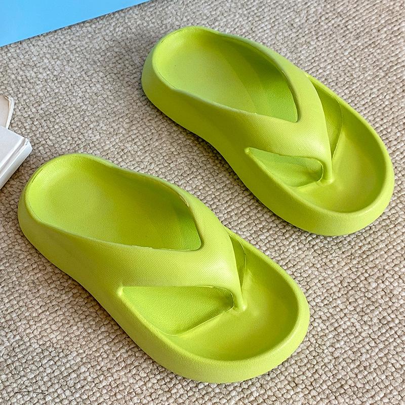 Flip-flops women's summer new beach pinch slippers women's heightening non-slip outer wear seaside