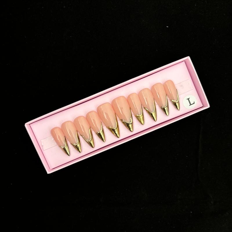 INS Hot Selling Accept Customization Duck Shape Artificial Fingernails Manicure False Nails with Glue Stickers Press on Nails