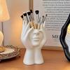 Creative Office Pen Holder Organizer Home Face Decoration Vase Desktop Eyebrow Pen Makeup Brush Holder Art Sculpture Ornament