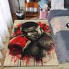 Mike Tyson Red Gloves Floor Mat Area Rug for Boxing Fans Gym Wall Decor
