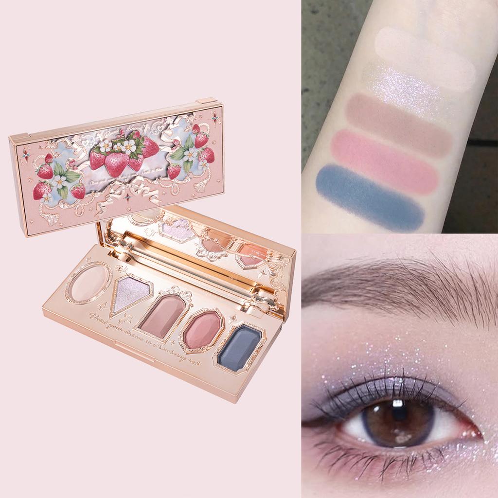 Flower Knows 2026 Bunny Garden Oogschaduw Palet Schattig Konijn Thema Alles-in-één Cosmetische Collectie met Blush & Highlighter