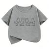 Sommer- und Frühlings-Freizeit-Oberteile für Jungen und Mädchen, Kurzarm Niedliche Katze Lustiges T-Shirt, Cartoon Kinder
