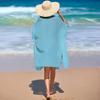Strand-Überwurf mit Polokragen, Strandrock Chiffon-Oberteil, Lockeres kurzärmeliges Bikini-Oberteil