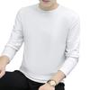 Men's Slim Fit Long Sleeve Fitness Top with Round Neck - Solid Color Pullover for Spring, Autumn, and Winter