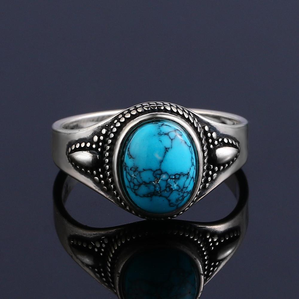 

Кольца для помолвки из стерлингового серебра 925 пробы с натуральной бирюзой для женщин и мужчин, винтажные ювелирные изделия, горячая распродажа, кольцо для вечеринки, подарок 9 бирюзовый