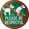 d pc No Dog Poop or Pee Sign  Respect Pet Waste No Trespassing Round Metal Wall Art for Home Garden  Durable Novelty Gift