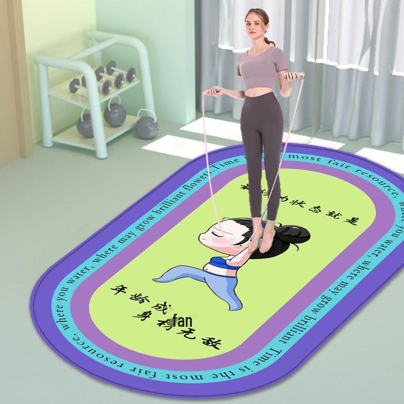 Dicke Cartoon-Yogamatte: Schallisolierung, Stoßdämpfung, Griffigkeit für Fitness & Übungen