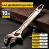 Long Handle Adjustable Wrench Carbon Steel Universal Wrench Car Repair Wrench  Motorcycle Repair