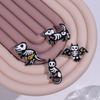 Black Cat Adorable Skull Bat Pumpkin Dog Pin In Alloy With Colorful Finish For Unisex Statement Fashion