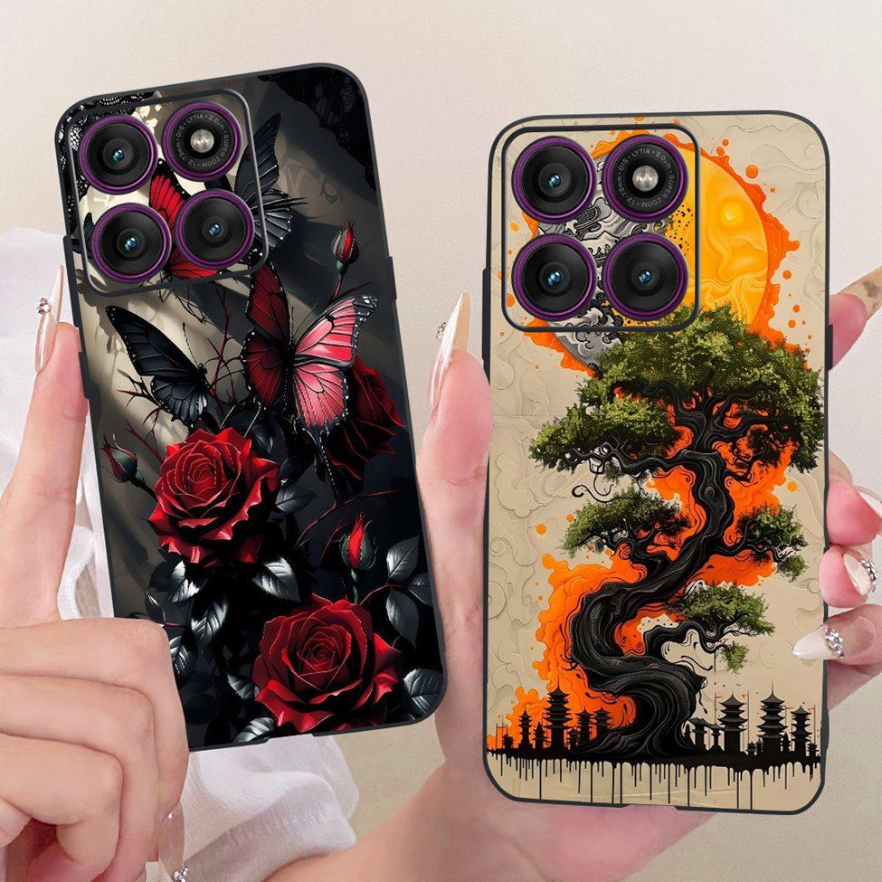 Case For Motorola Edge 60 Pro Cover XT2507-1 Fashion Cute Cat Funny Painted Bumper For Moto Edge 60 Pro Casing