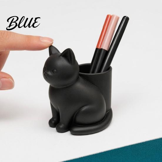 Creative Desktop Storage Solution Cute Cat Pen Holder 3D Printed Kitten Pencil Cup