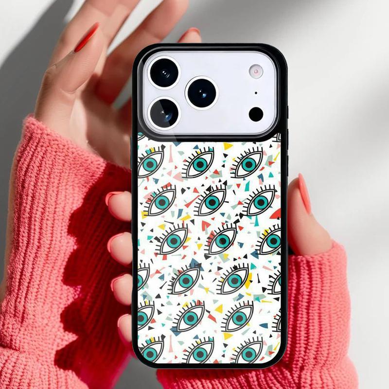 Eyes Pattern Phone Case for iPhone 17 16 15 14 13 Pro Max Back Cover for 12 11 Pro Coque