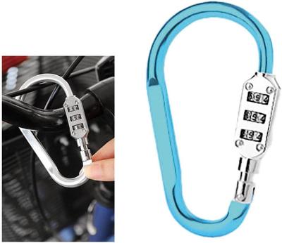 [New, Larger, Safer] Helmet Lock Carabiner Keychain Dial Lock Type