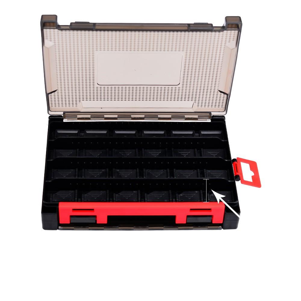 Box na dvojitú návnadu, obojstranný box na rybársky výstroj, box na uloženie falošných návnad na návnady, plastový box na návnadu na návnadu Mino Pencil