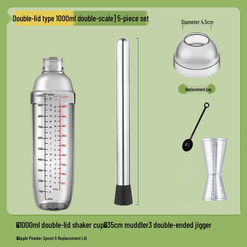 Jingyu Professional Milk Tea & Cocktail Shaker Set 1000ml