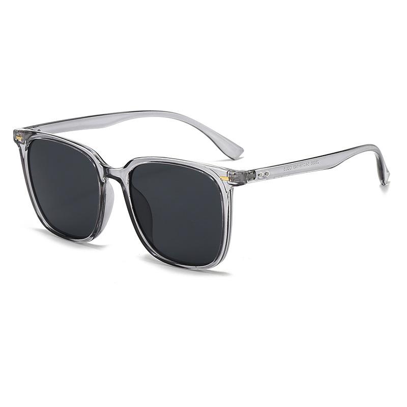 Retro Unisex Square Frame Sunglasses - Trendy Rivet Design, Versatile Street Style Sun Protection