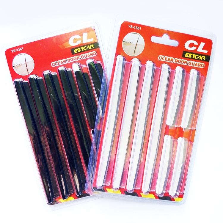 Car Door Anti-Collision Strip Set - 8-Piece, 3 Colors, Rubber Edge Protection & Decoration.