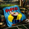 Popeye's Strength Displayed Throws Blanket Flannel Blankets Plush for Couch Bed Gifts for Men Women Travel Picnic Blanket Christmas Fan Gifts