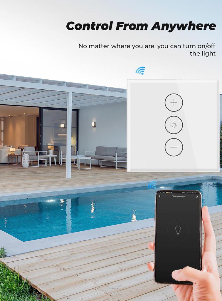Graffiti Smart Touch Dimmer Switch with WiFi & App Control for EU/US