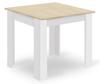Set Of Np Table 80X80Cm Sonoma Oak + White + 4 Wat White Chairs / Natural Legs